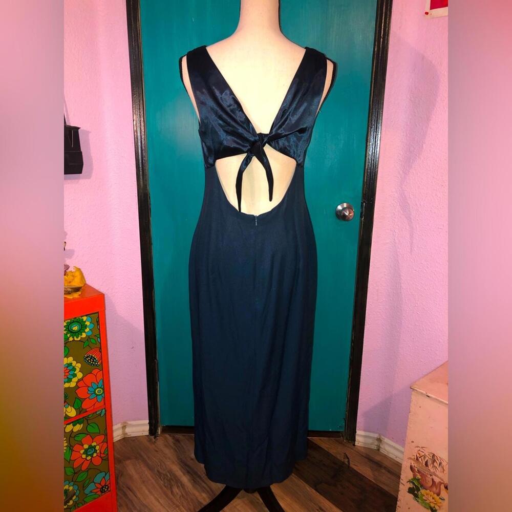Y2K Satin Open Back Formal Maxi Dress Size M - Picture 2 of 9